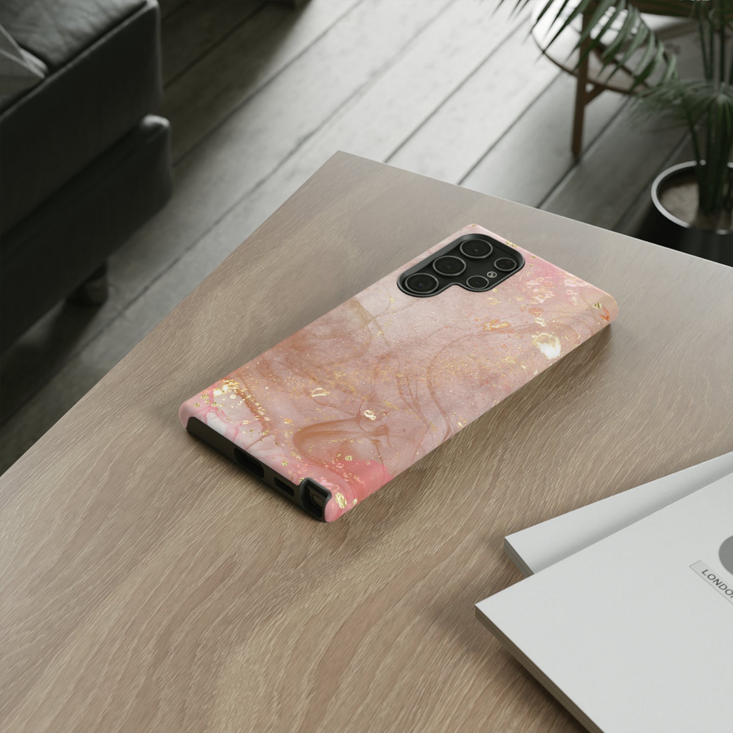 Rose Gold Marble Phone Tough Cases