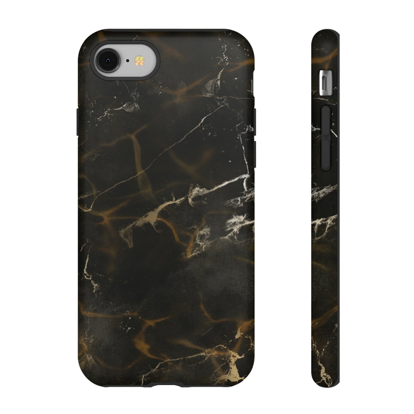 Black Gold Marble Phone Tough Cases