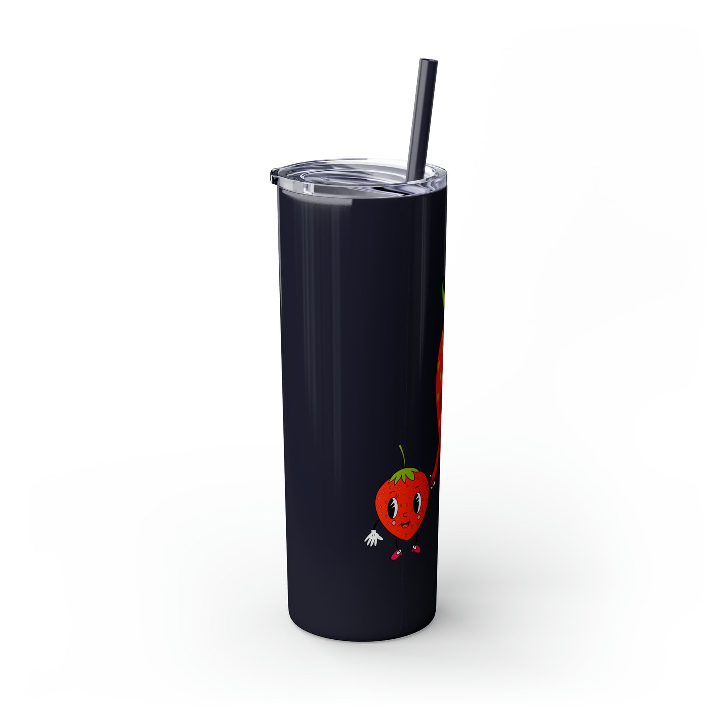 Strawberries Skinny Tumbler with Straw, 20oz