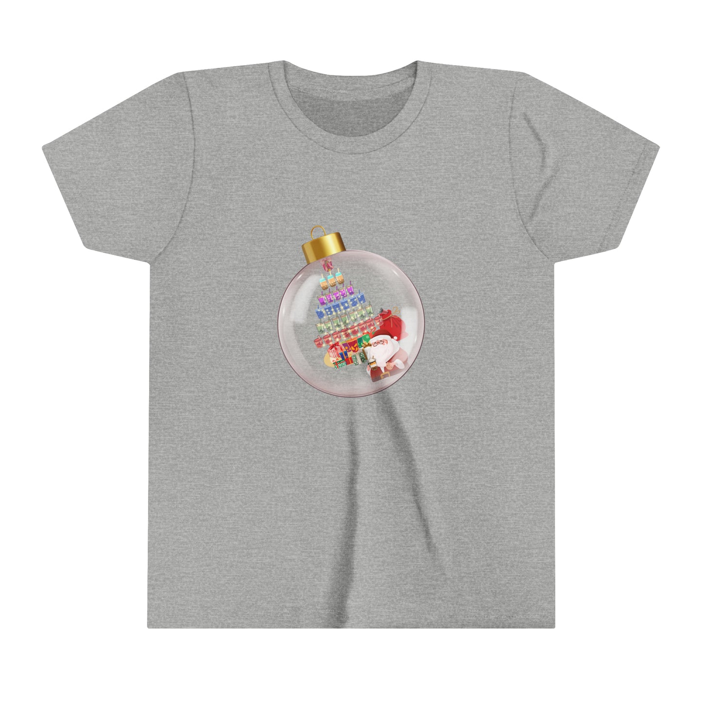 Youth Christmastree Boba Tea Ornament Tee