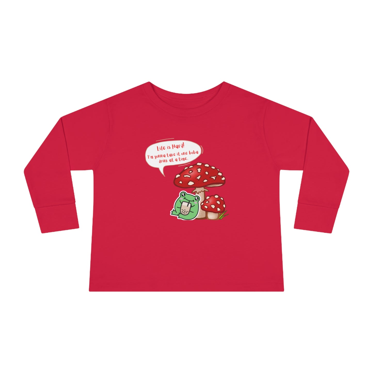 Toddler Mushroom Frog Long Sleeve Tee