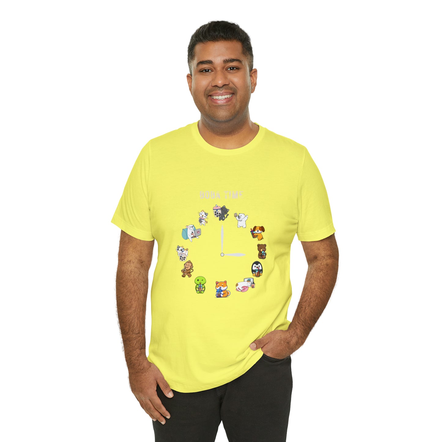 Boba Tea Clock Unisex Jersey Short Sleeve Tee