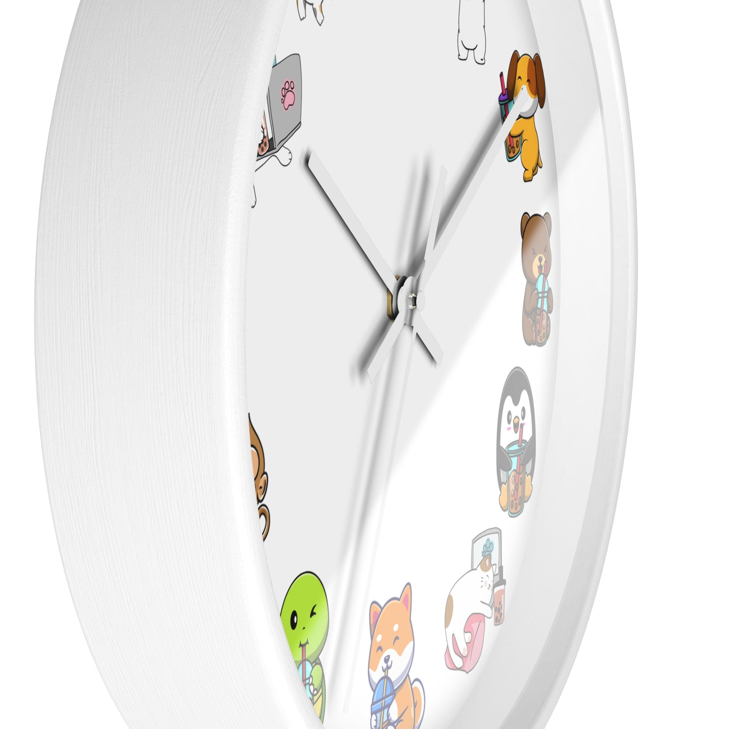 Wall Clock with Boba Tea Theme