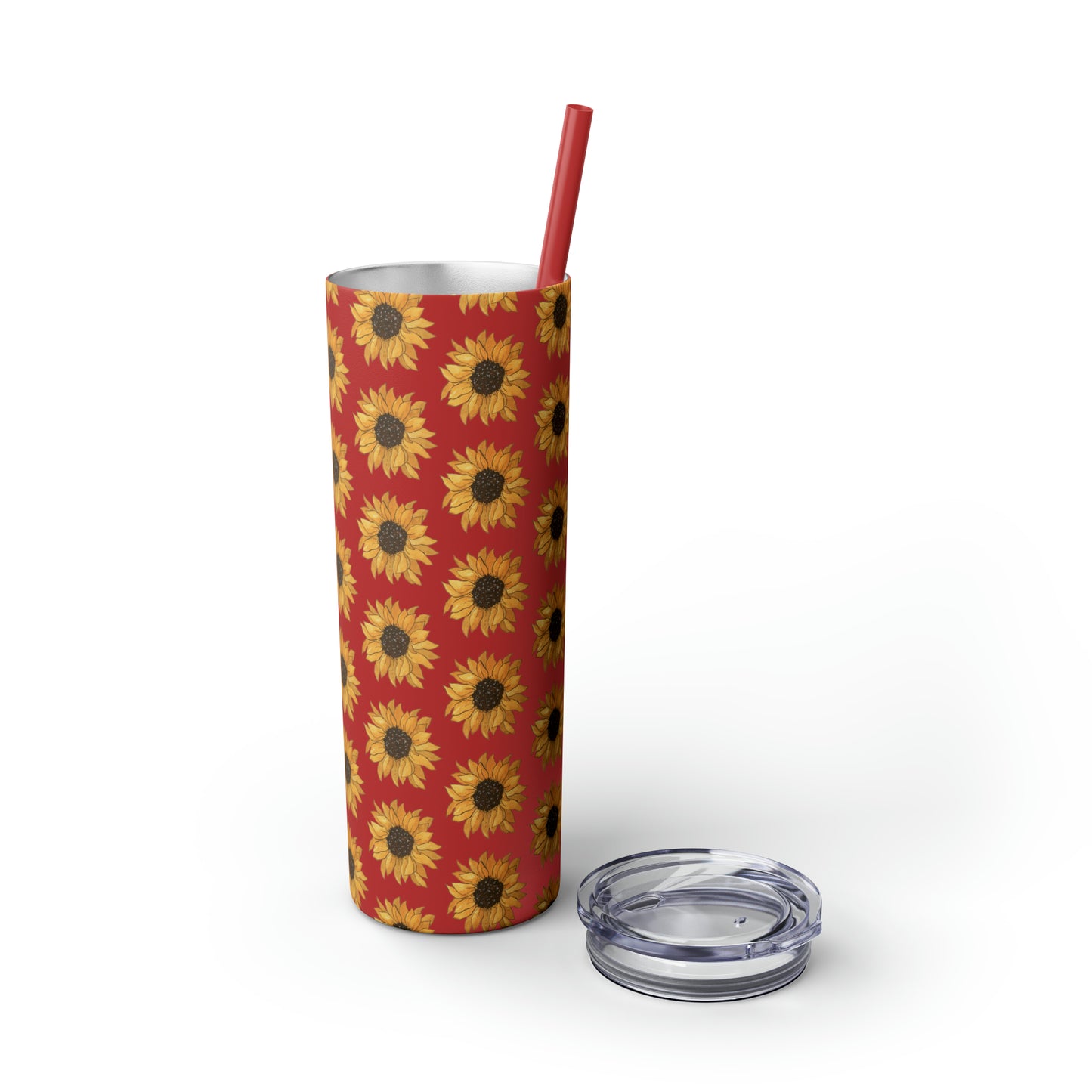 Skinny Sunflowers Tumbler with Straw, 20oz