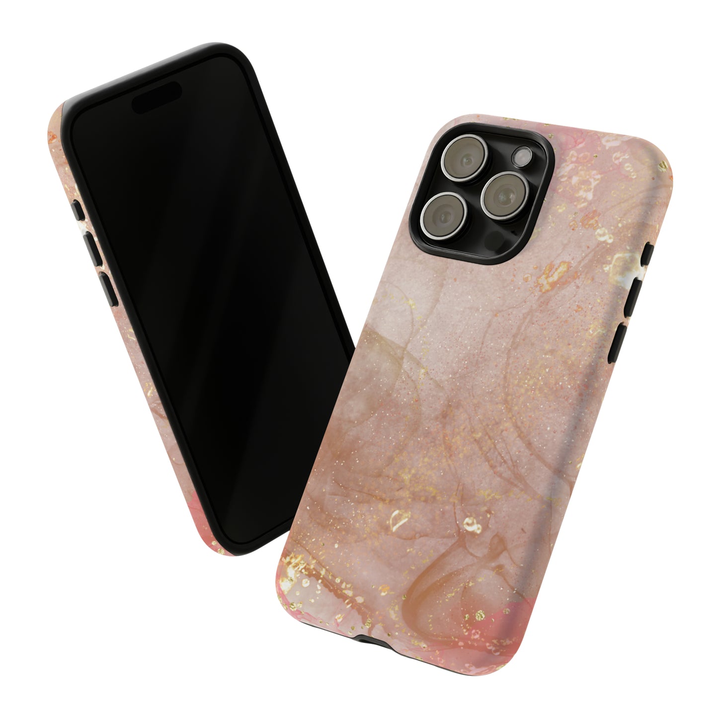 Rose Gold Marble Phone Tough Cases