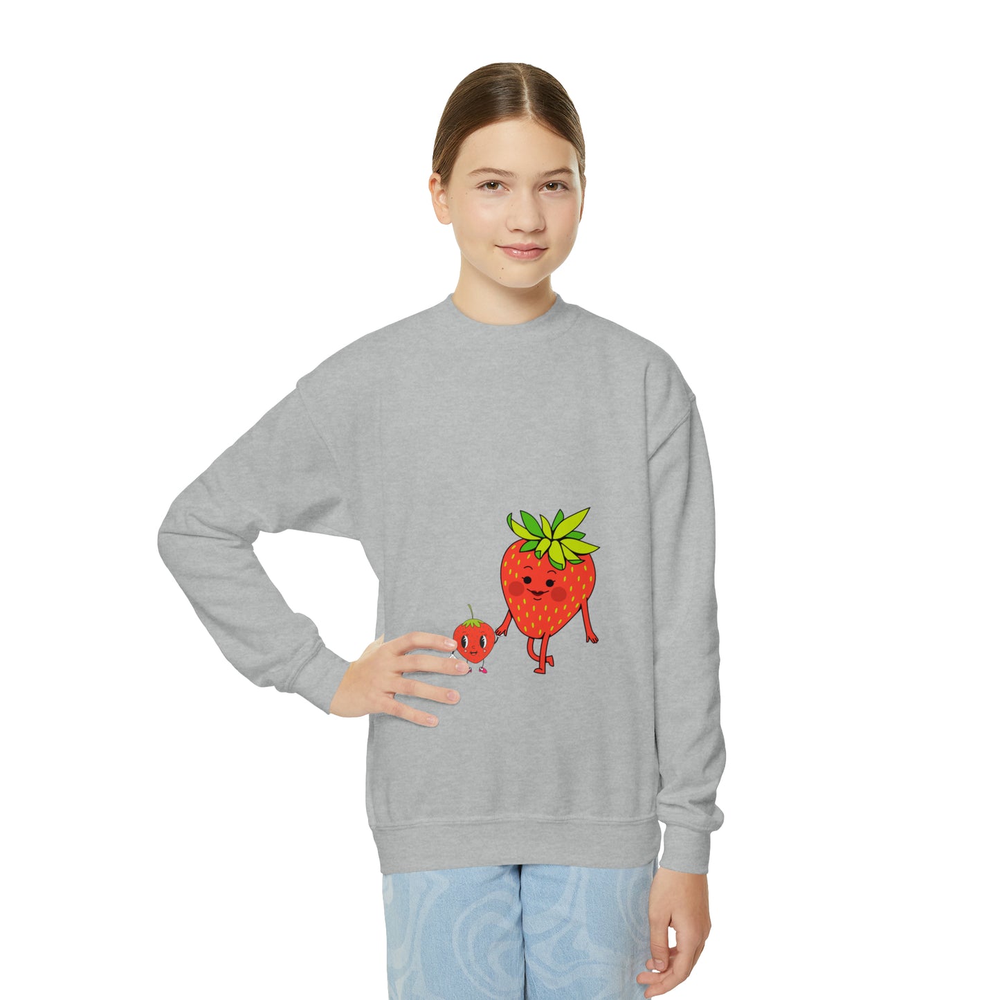 Strawberries Youth Crewneck Sweatshirt