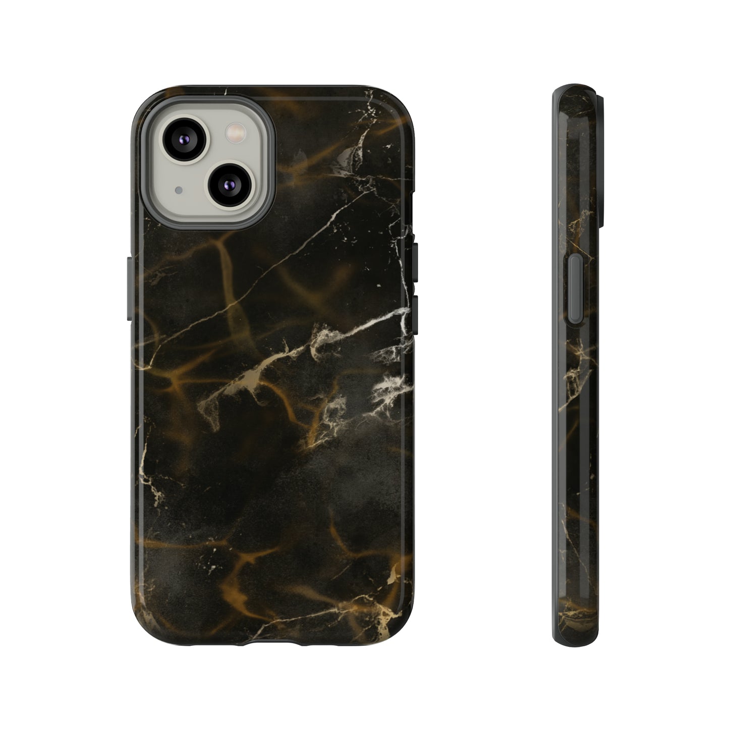 Black Gold Marble Phone Tough Cases