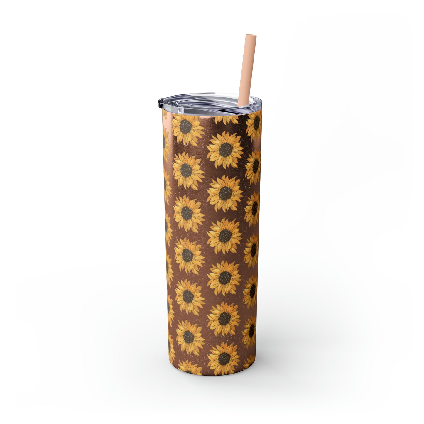 Skinny Sunflowers Tumbler with Straw, 20oz