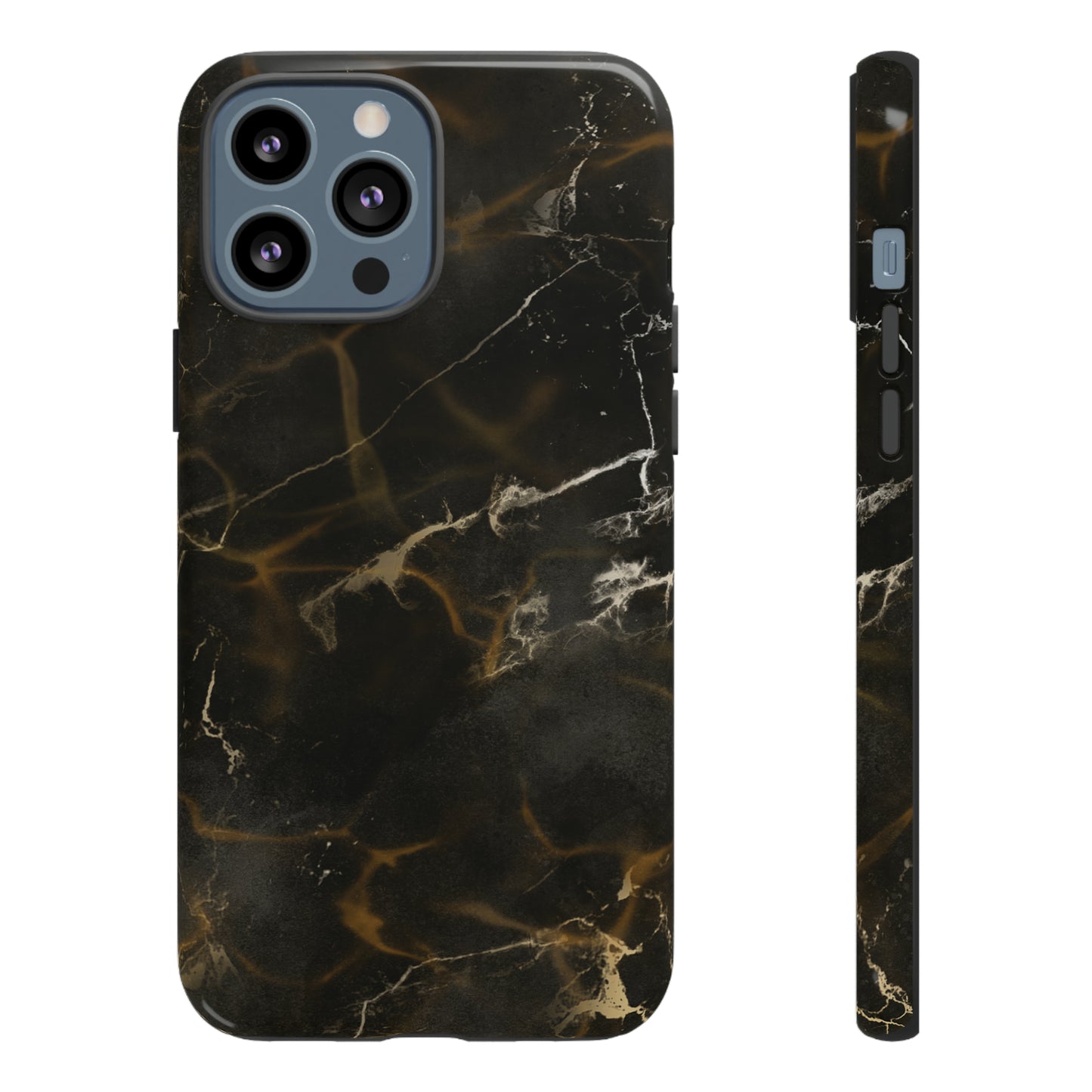 Black Gold Marble Phone Tough Cases