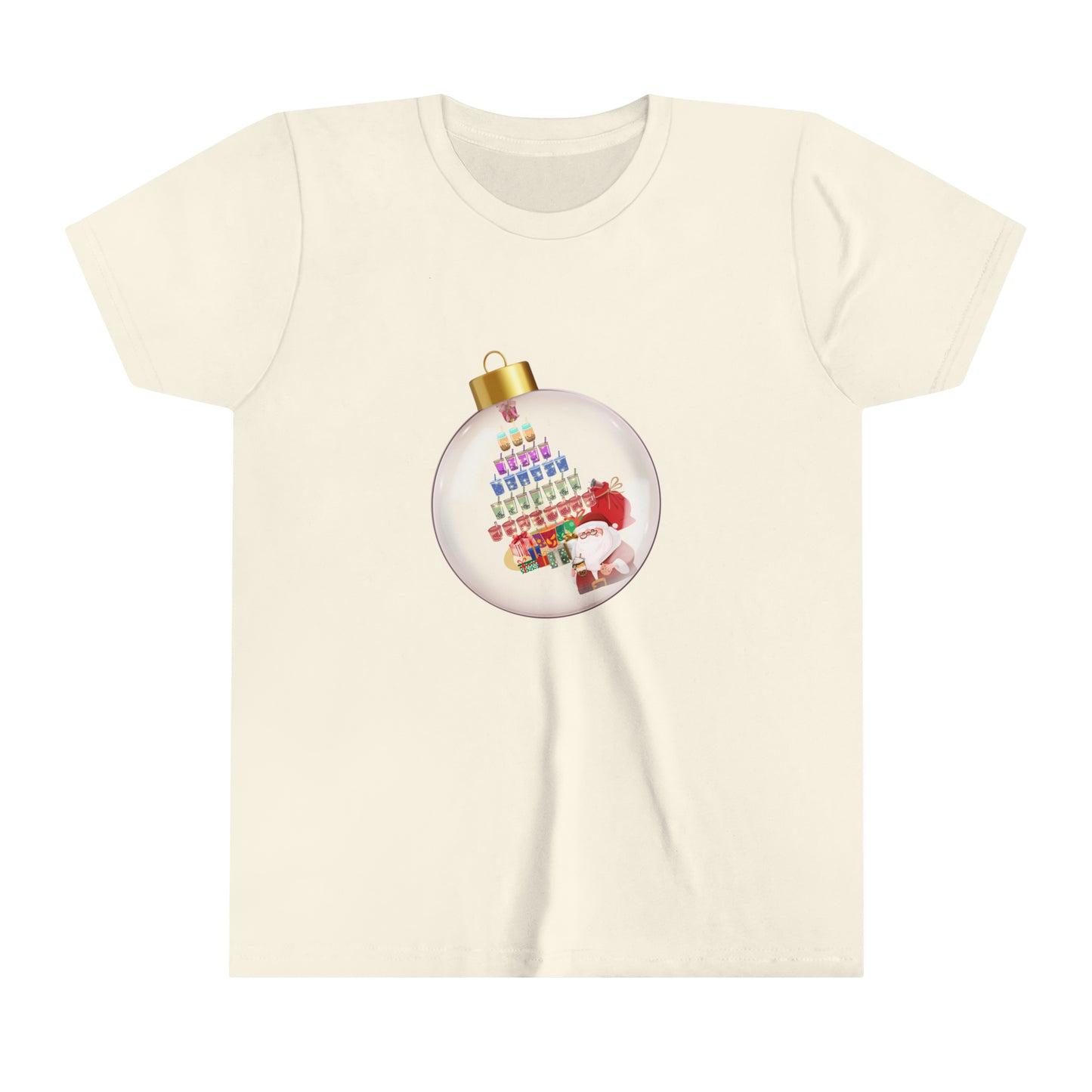 Youth Christmastree Boba Tea Ornament Tee