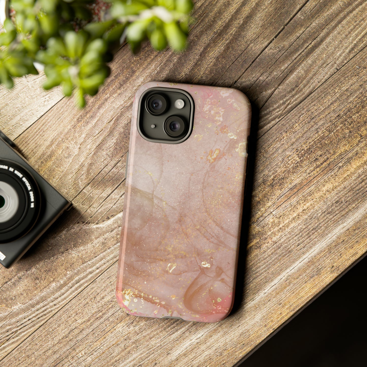 Rose Gold Marble Phone Tough Cases