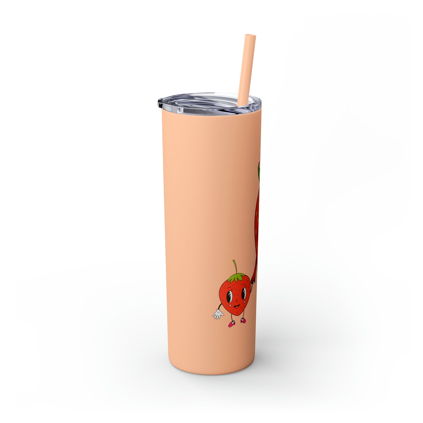 Strawberries Skinny Tumbler with Straw, 20oz