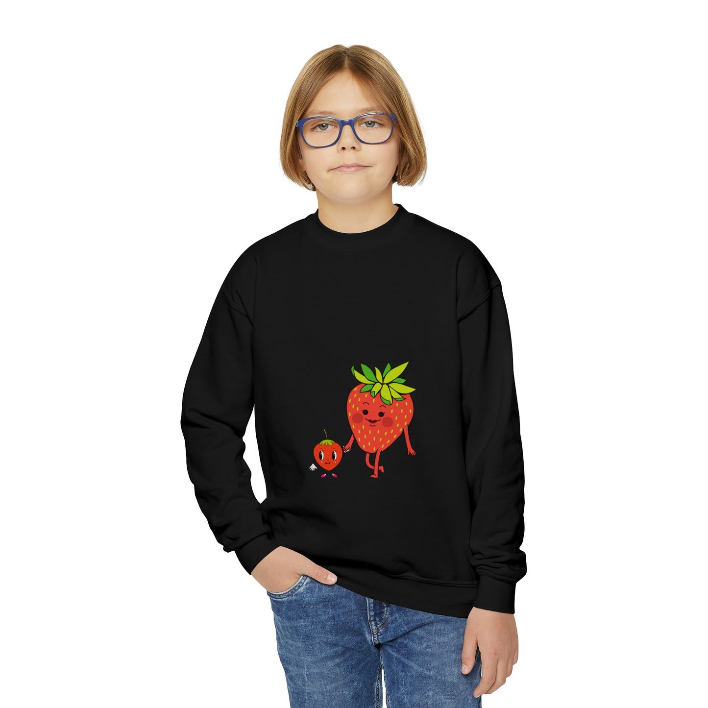 Strawberries Youth Crewneck Sweatshirt