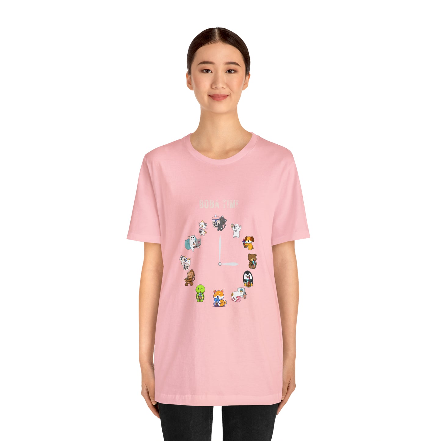 Boba Tea Clock Unisex Jersey Short Sleeve Tee