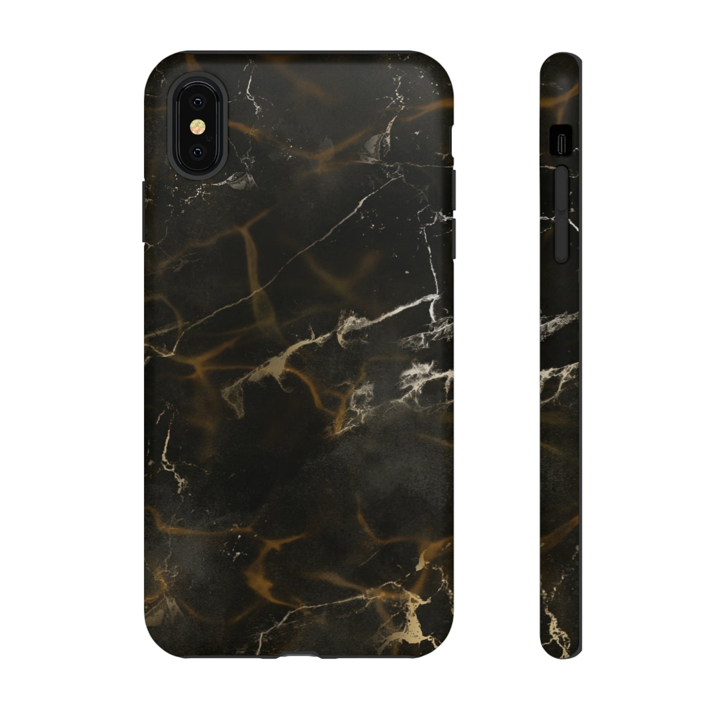 Black Gold Marble Phone Tough Cases