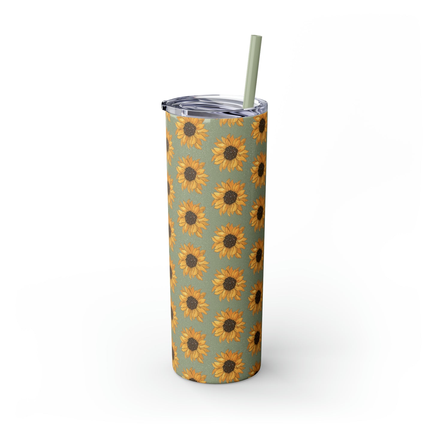 Skinny Sunflowers Tumbler with Straw, 20oz