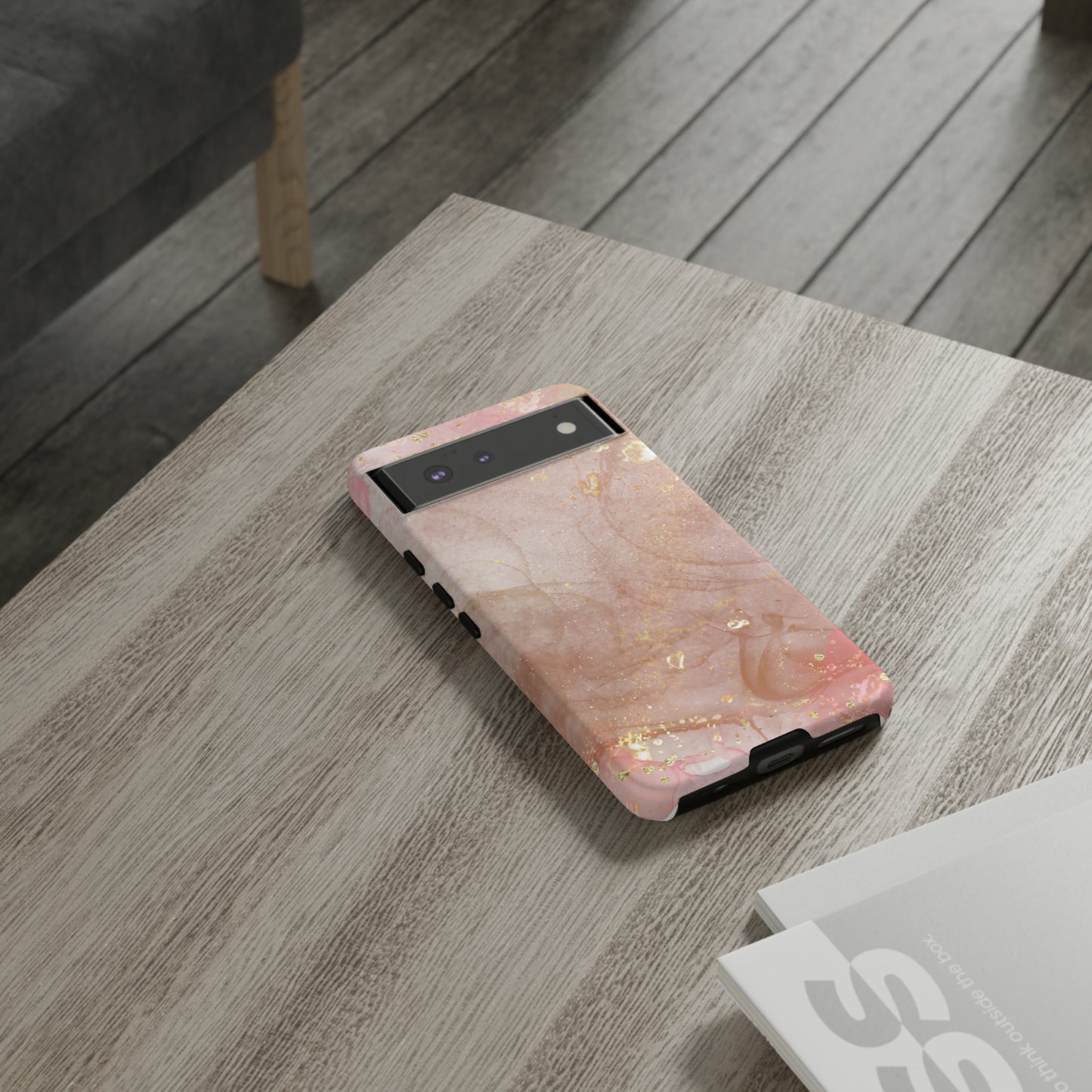 Rose Gold Marble Phone Tough Cases