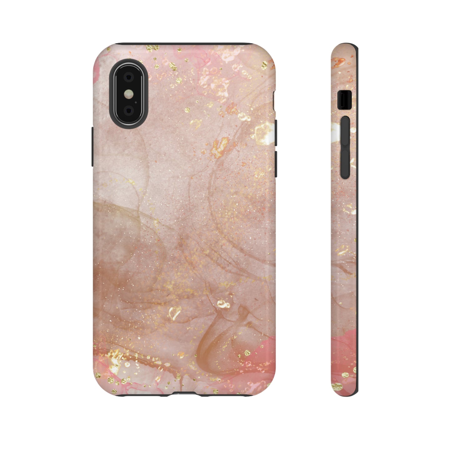 Rose Gold Marble Phone Tough Cases