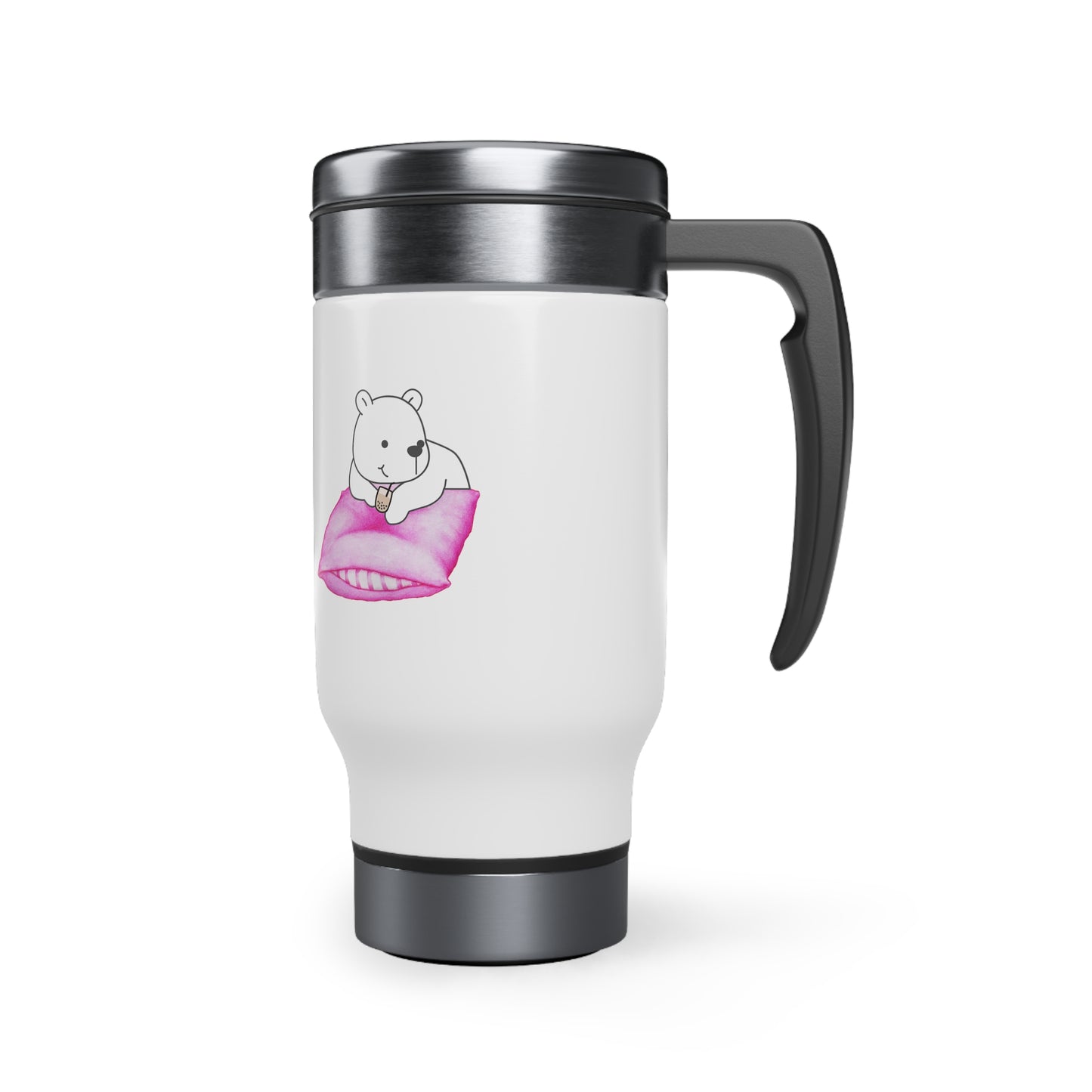 Boba Bear Stainless Steel Travel Mug with Handle, 14oz