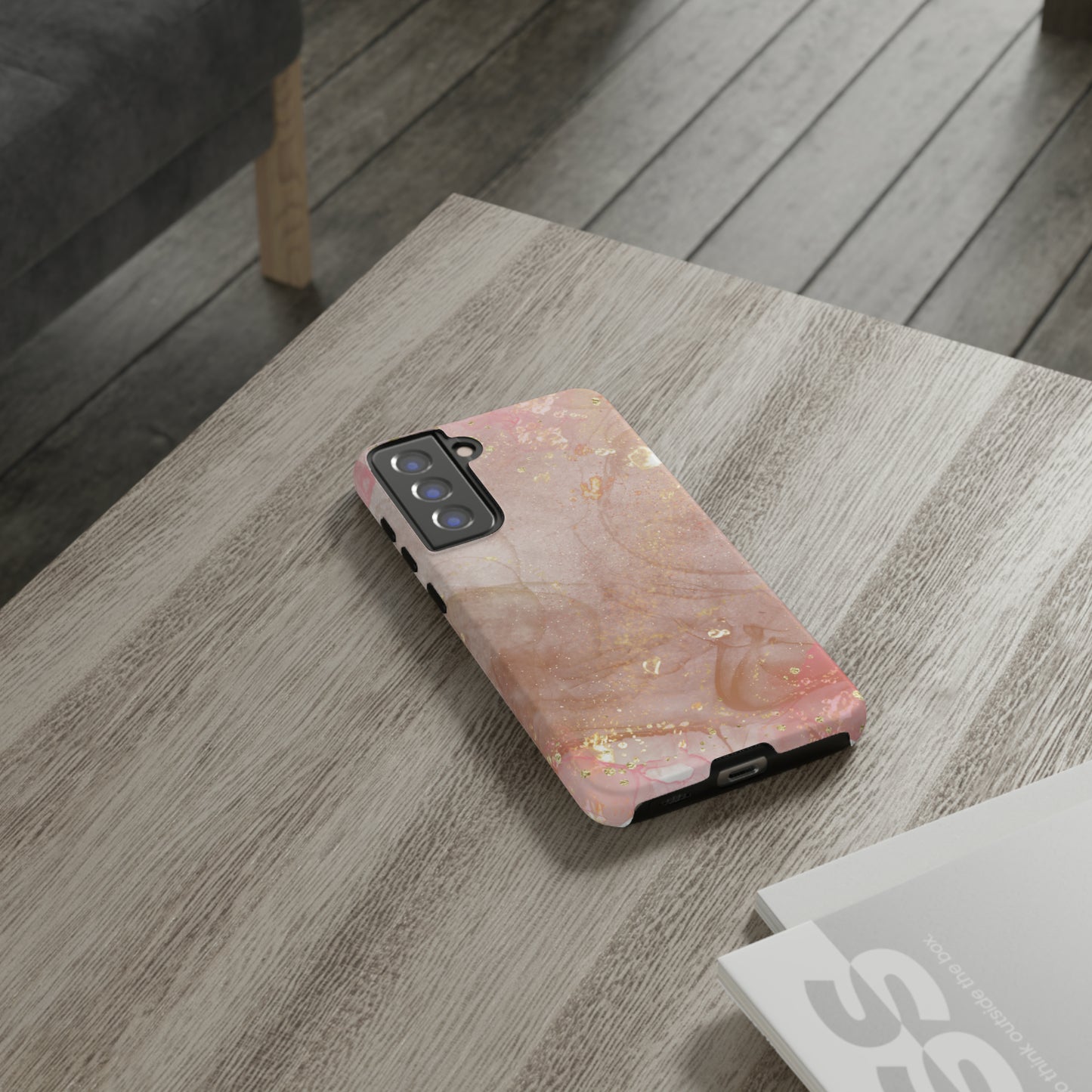 Rose Gold Marble Phone Tough Cases