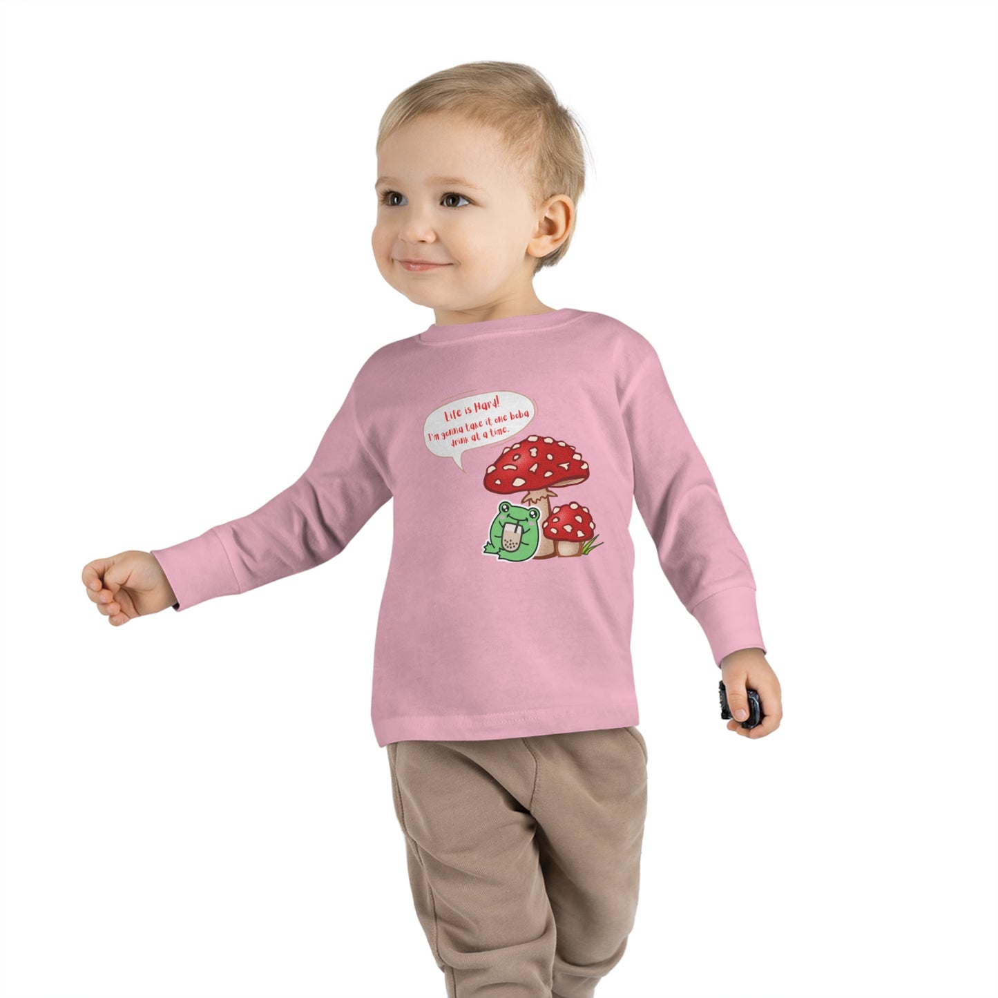 Toddler Mushroom Frog Long Sleeve Tee