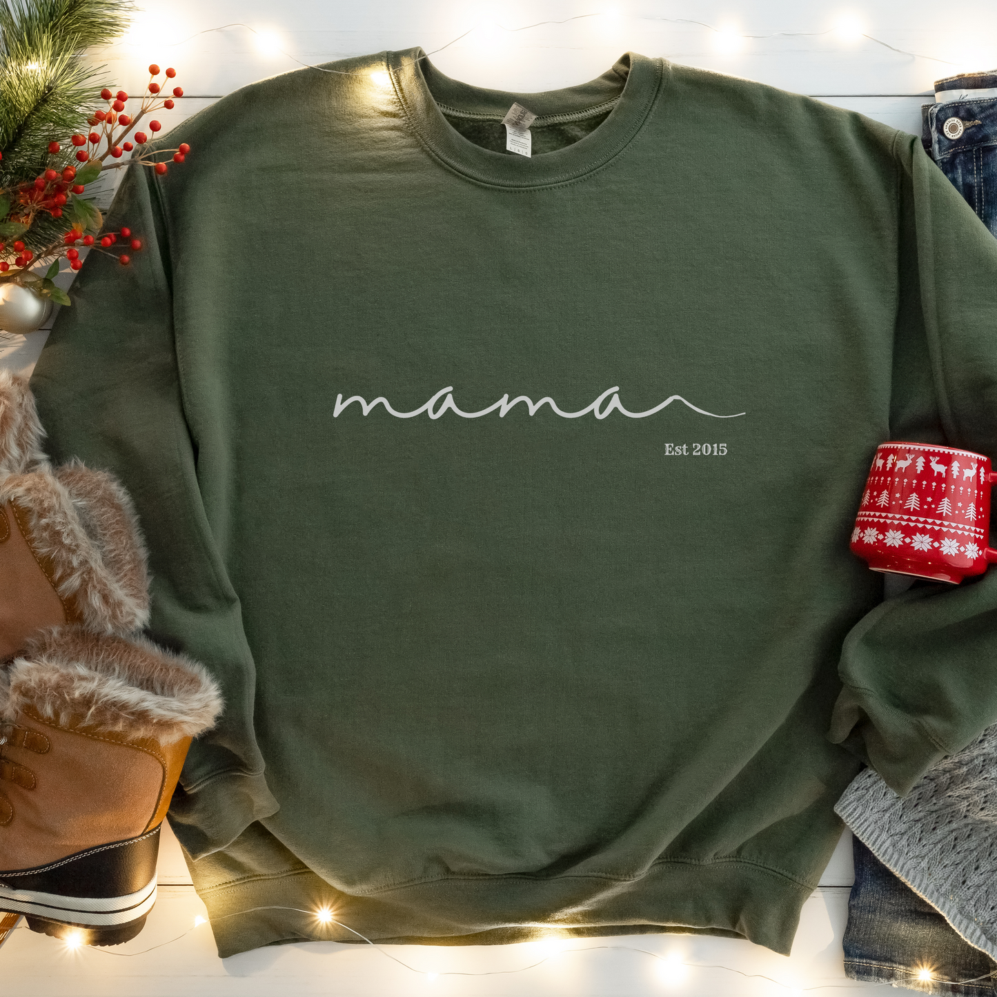 Personalized Mama Crewneck Sweatshirt