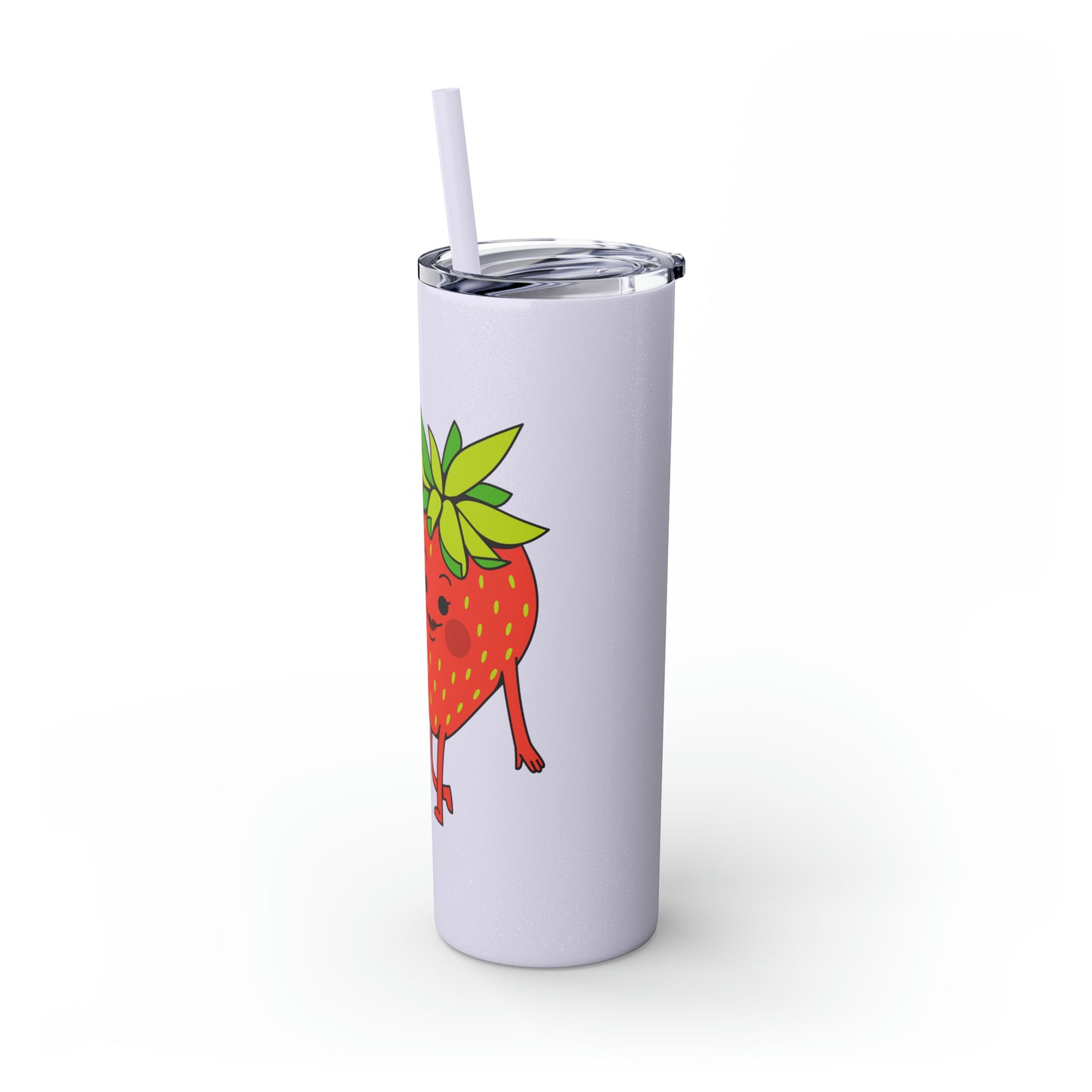 Strawberries Skinny Tumbler with Straw, 20oz