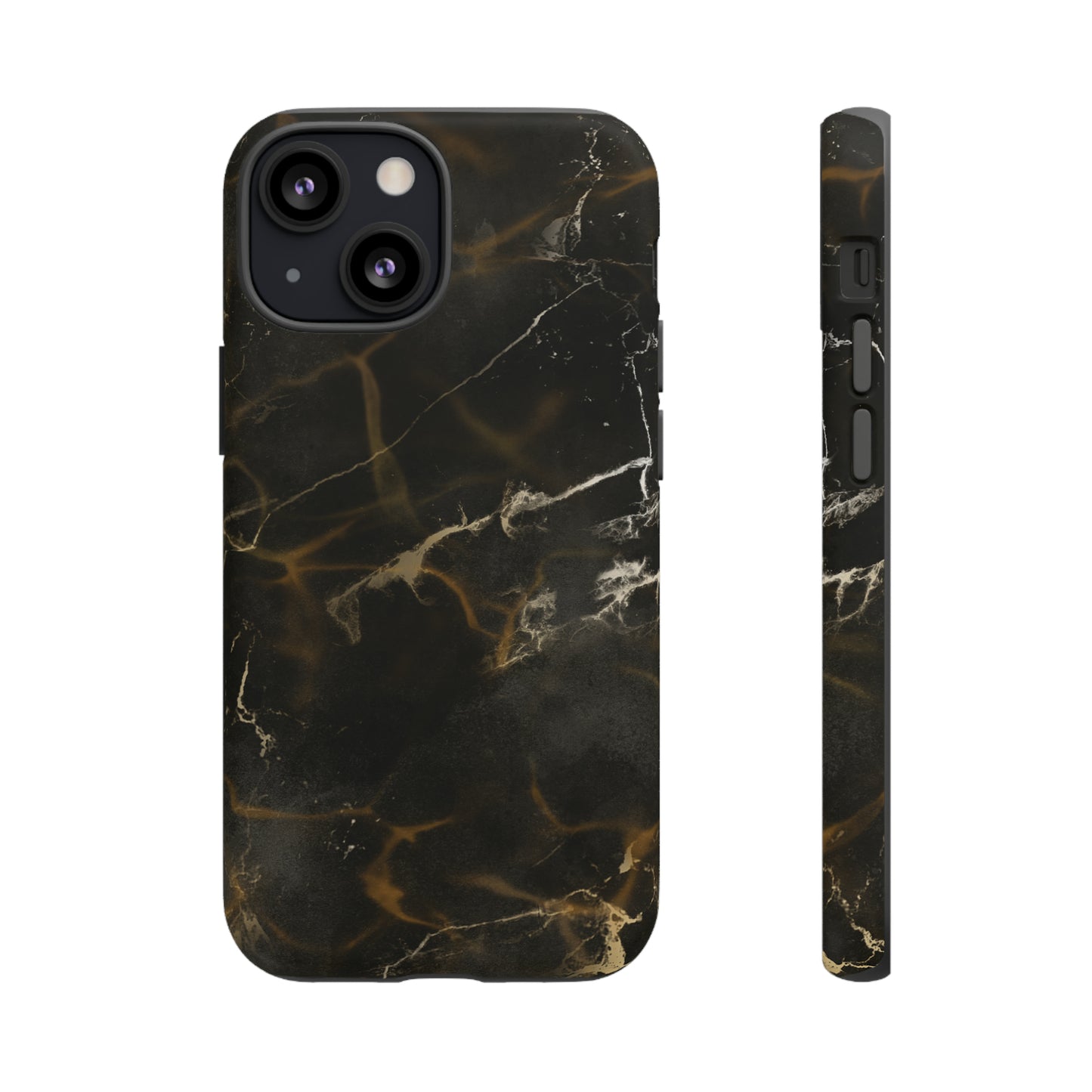 Black Gold Marble Phone Tough Cases