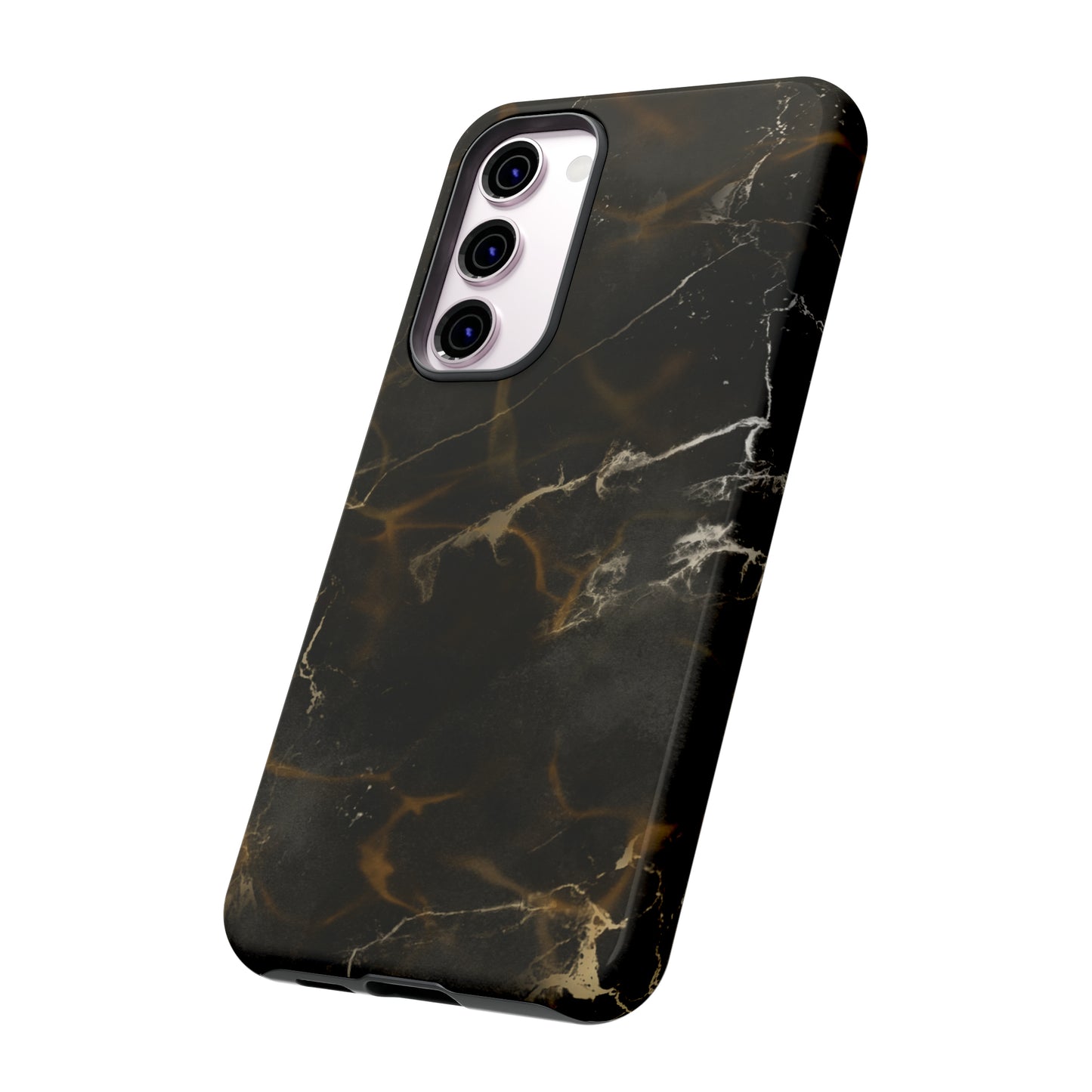 Black Gold Marble Phone Tough Cases