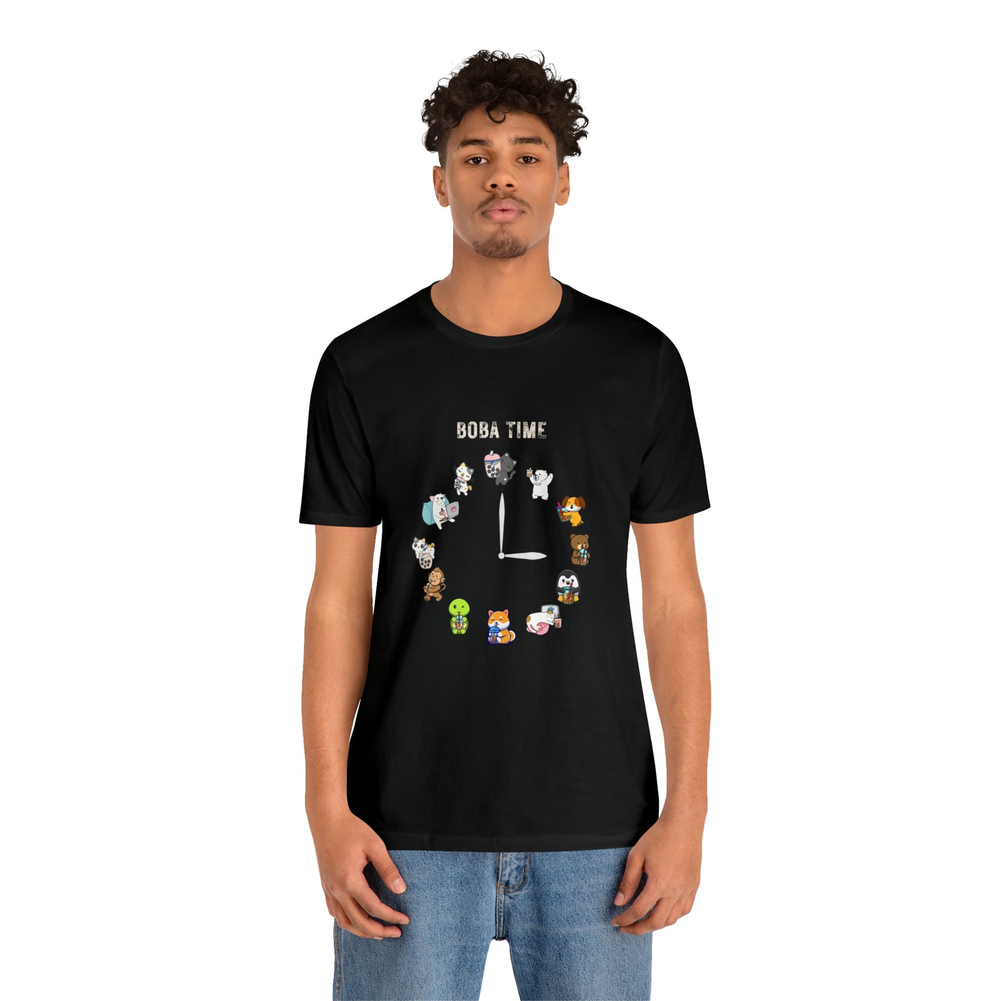 Boba Tea Clock Unisex Jersey Short Sleeve Tee