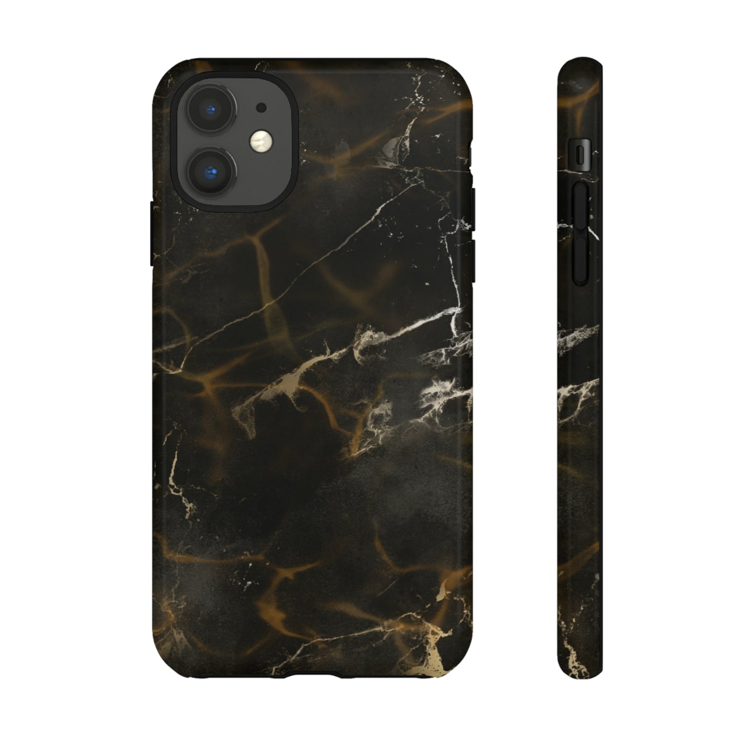 Black Gold Marble Phone Tough Cases