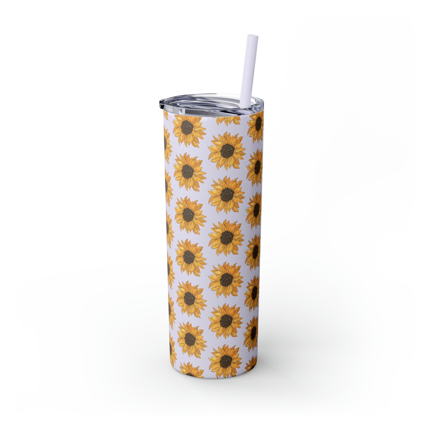 Skinny Sunflowers Tumbler with Straw, 20oz