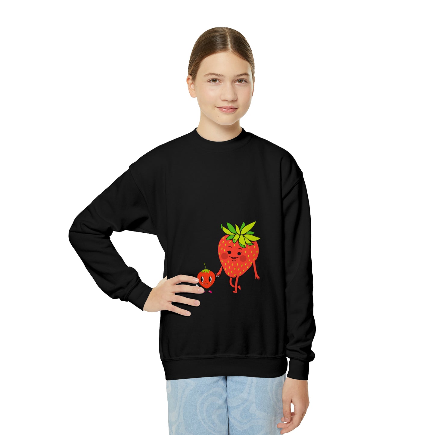 Strawberries Youth Crewneck Sweatshirt