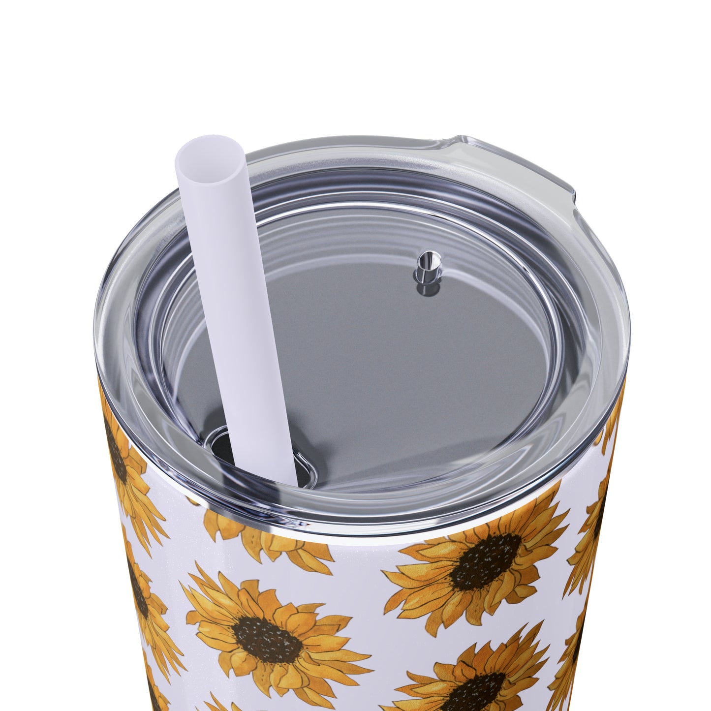 Skinny Sunflowers Tumbler with Straw, 20oz