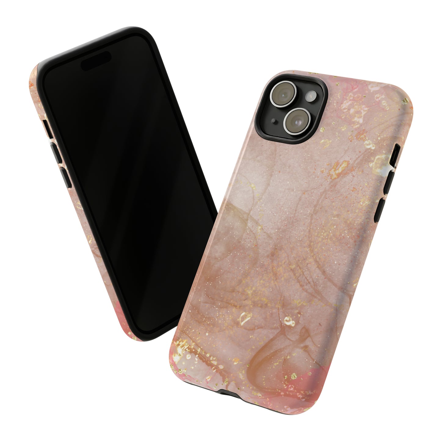 Rose Gold Marble Phone Tough Cases