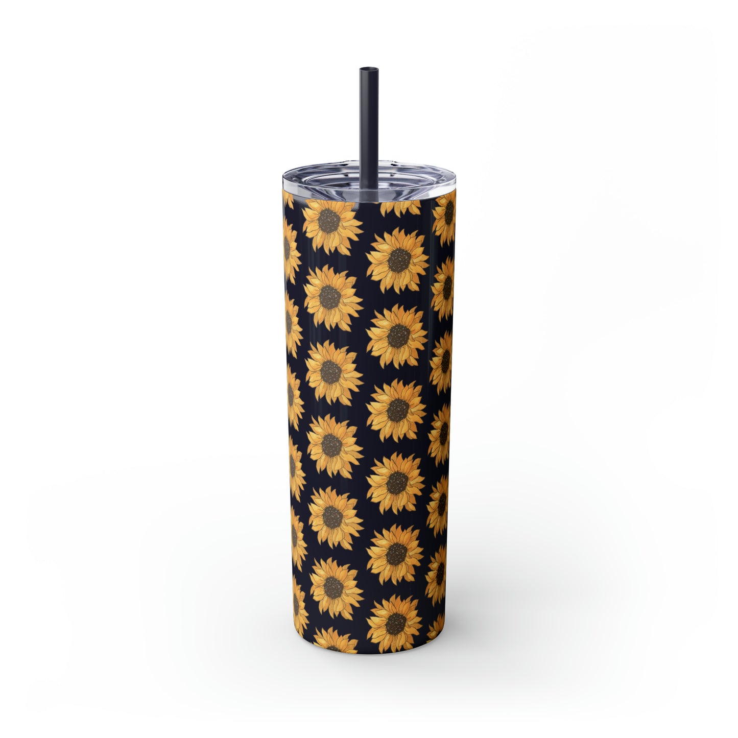 Skinny Sunflowers Tumbler with Straw, 20oz