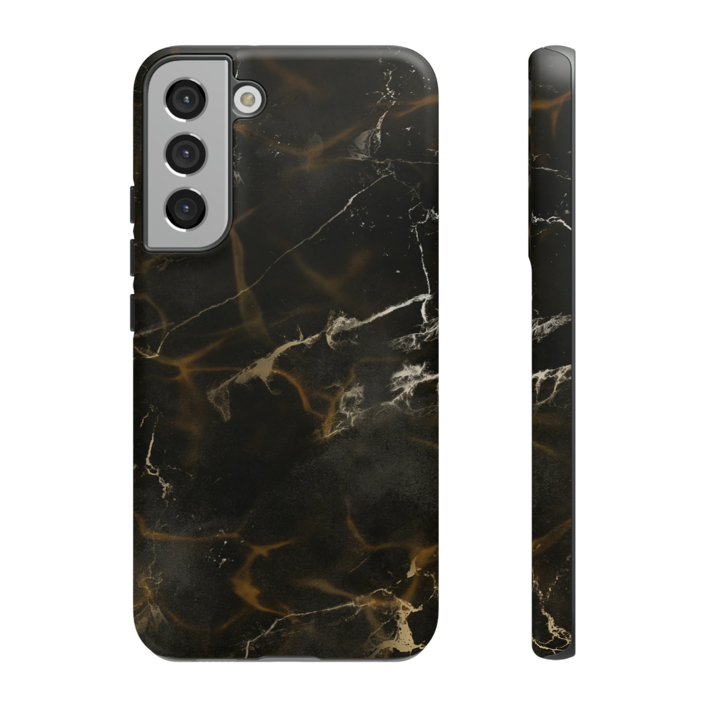 Black Gold Marble Phone Tough Cases