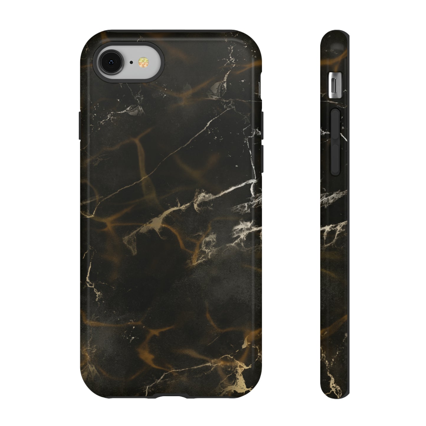 Black Gold Marble Phone Tough Cases