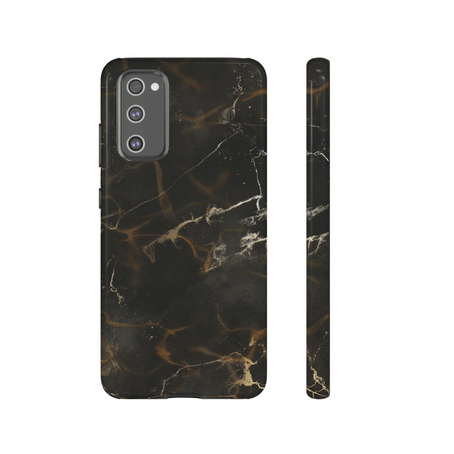 Black Gold Marble Phone Tough Cases