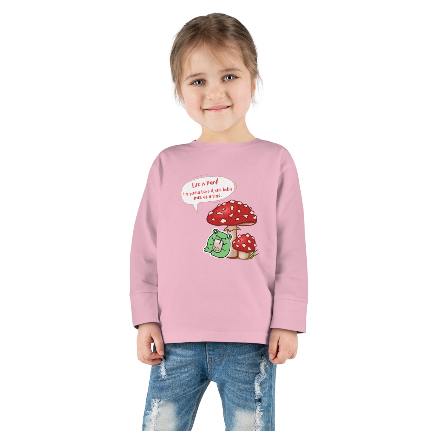 Toddler Mushroom Frog Long Sleeve Tee