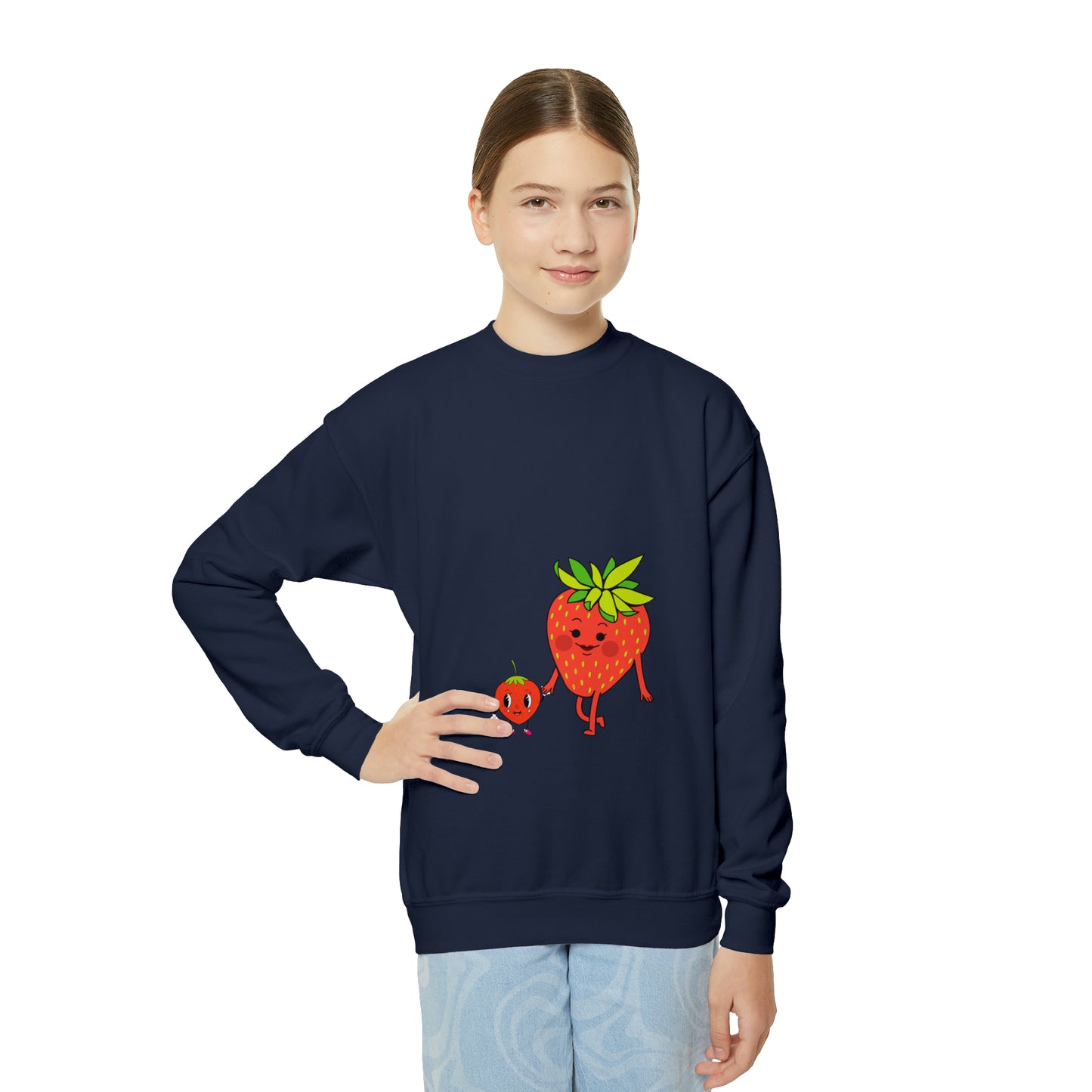 Strawberries Youth Crewneck Sweatshirt