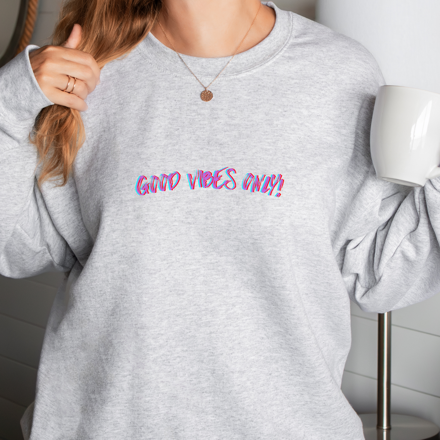 Good Vibes Only Unisex Crewneck Sweatshirt