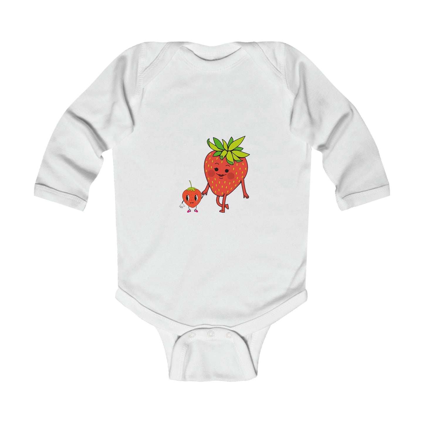 Strawberries Infant Long Sleeve Bodysuit