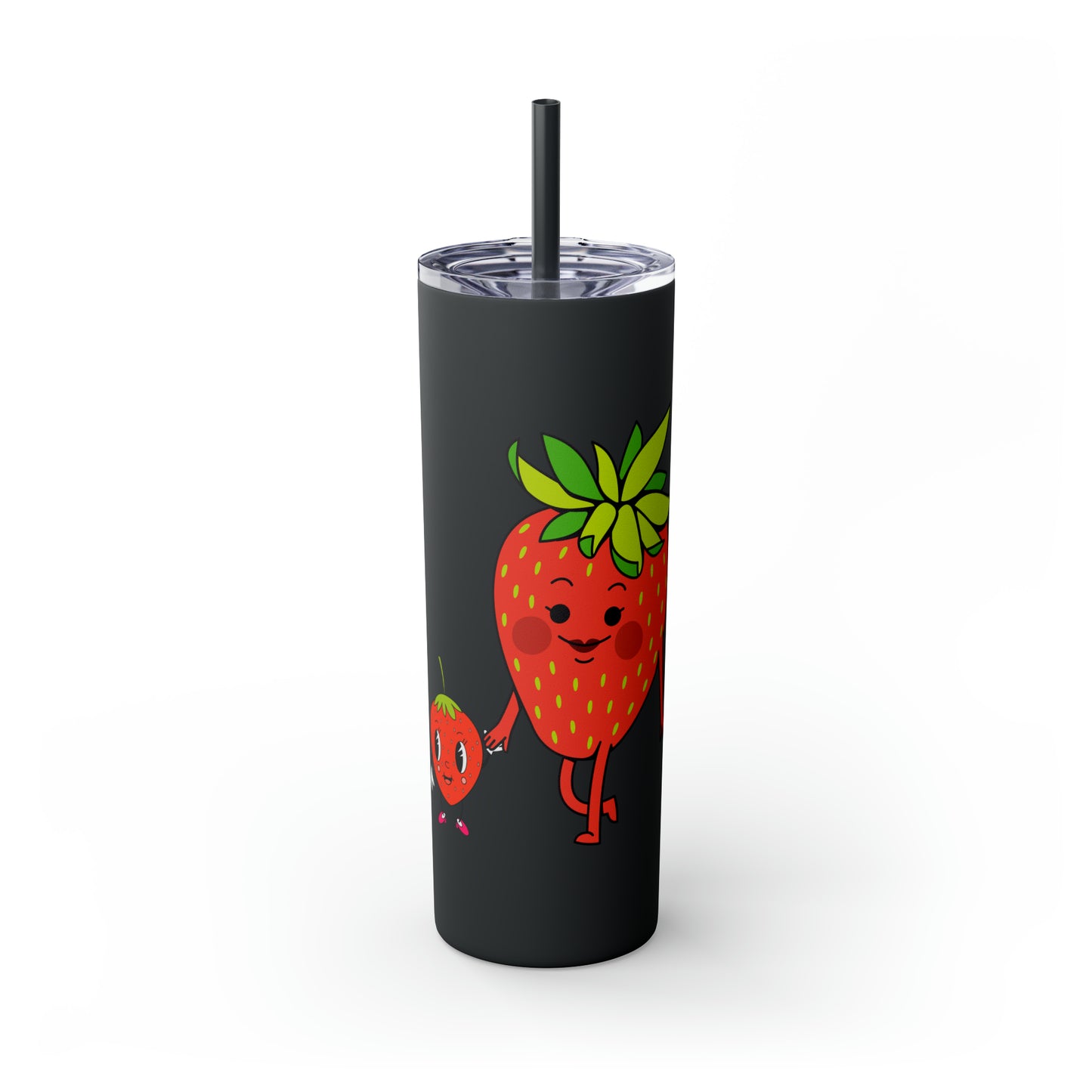 Strawberries Skinny Tumbler with Straw, 20oz