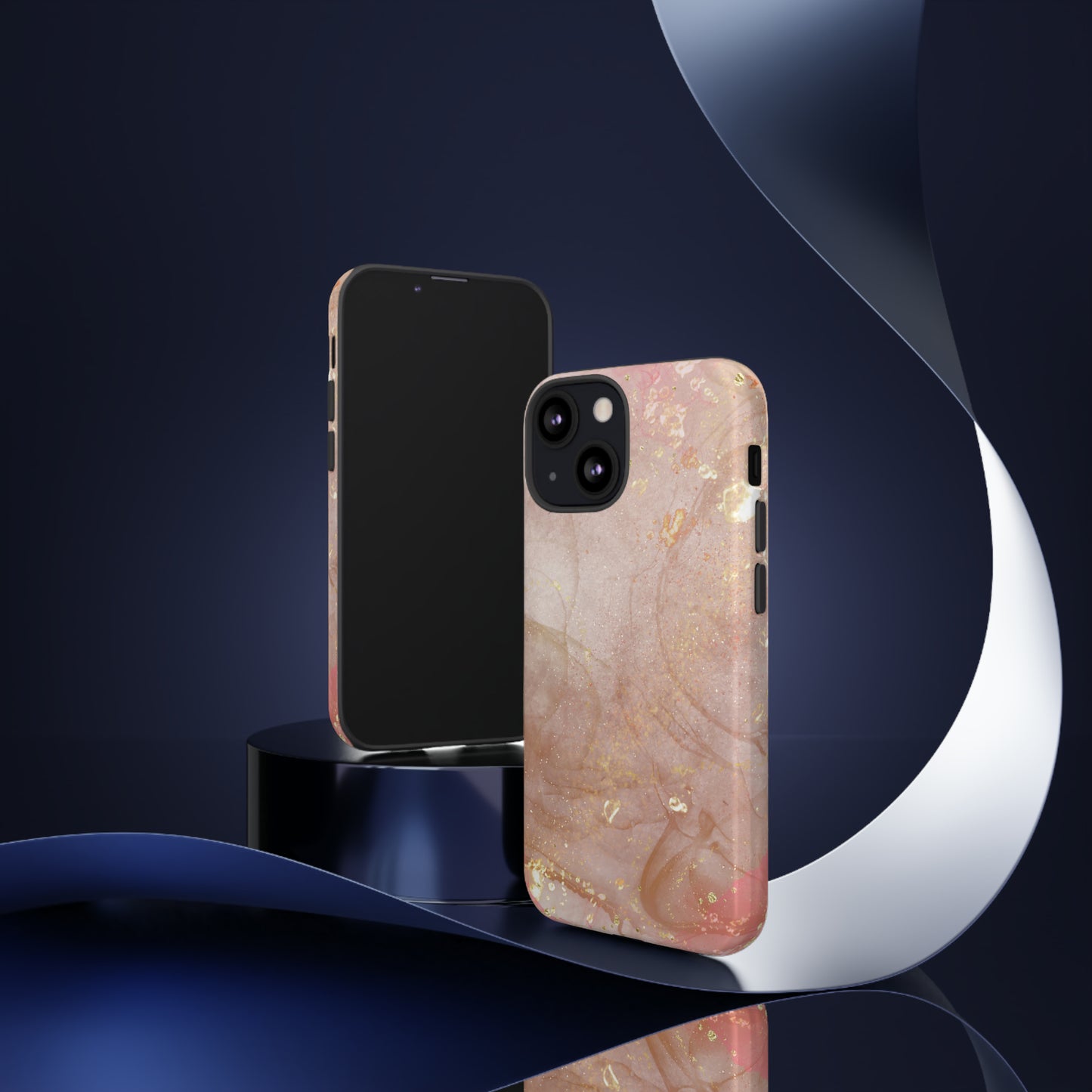 Rose Gold Marble Phone Tough Cases