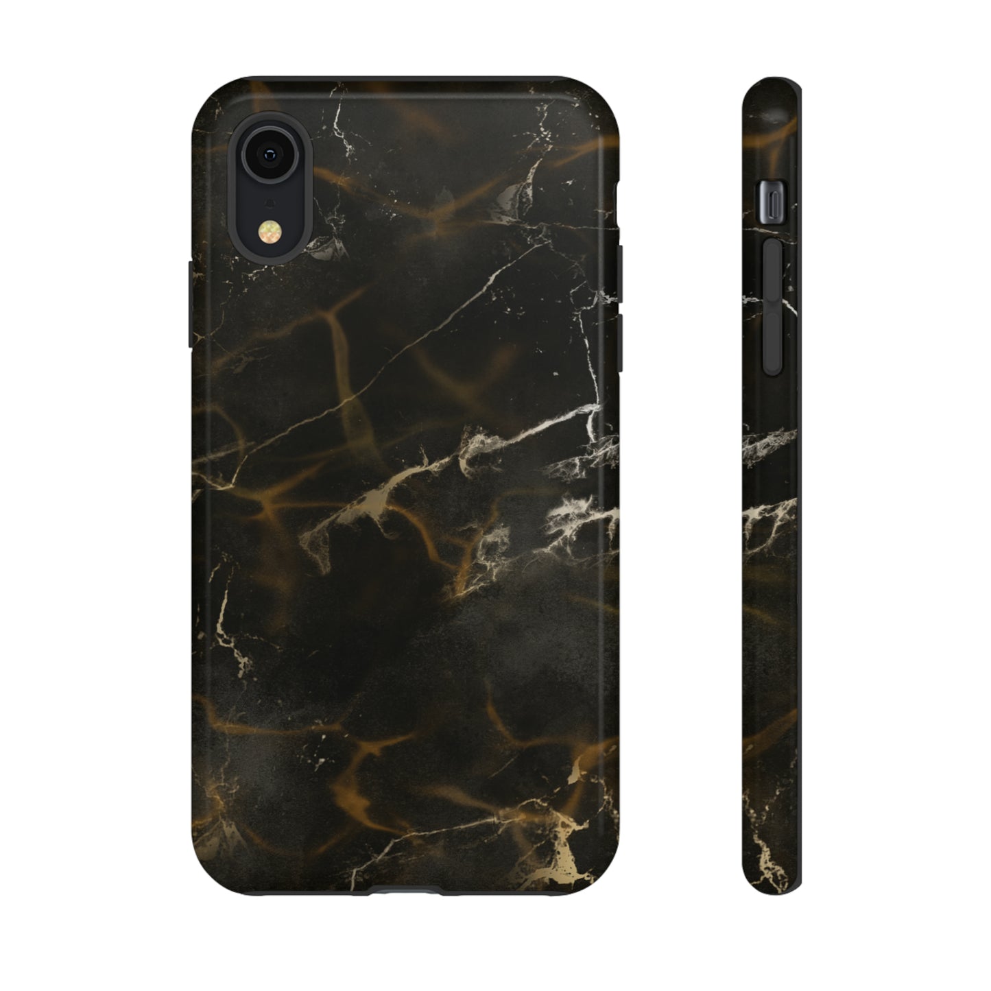 Black Gold Marble Phone Tough Cases