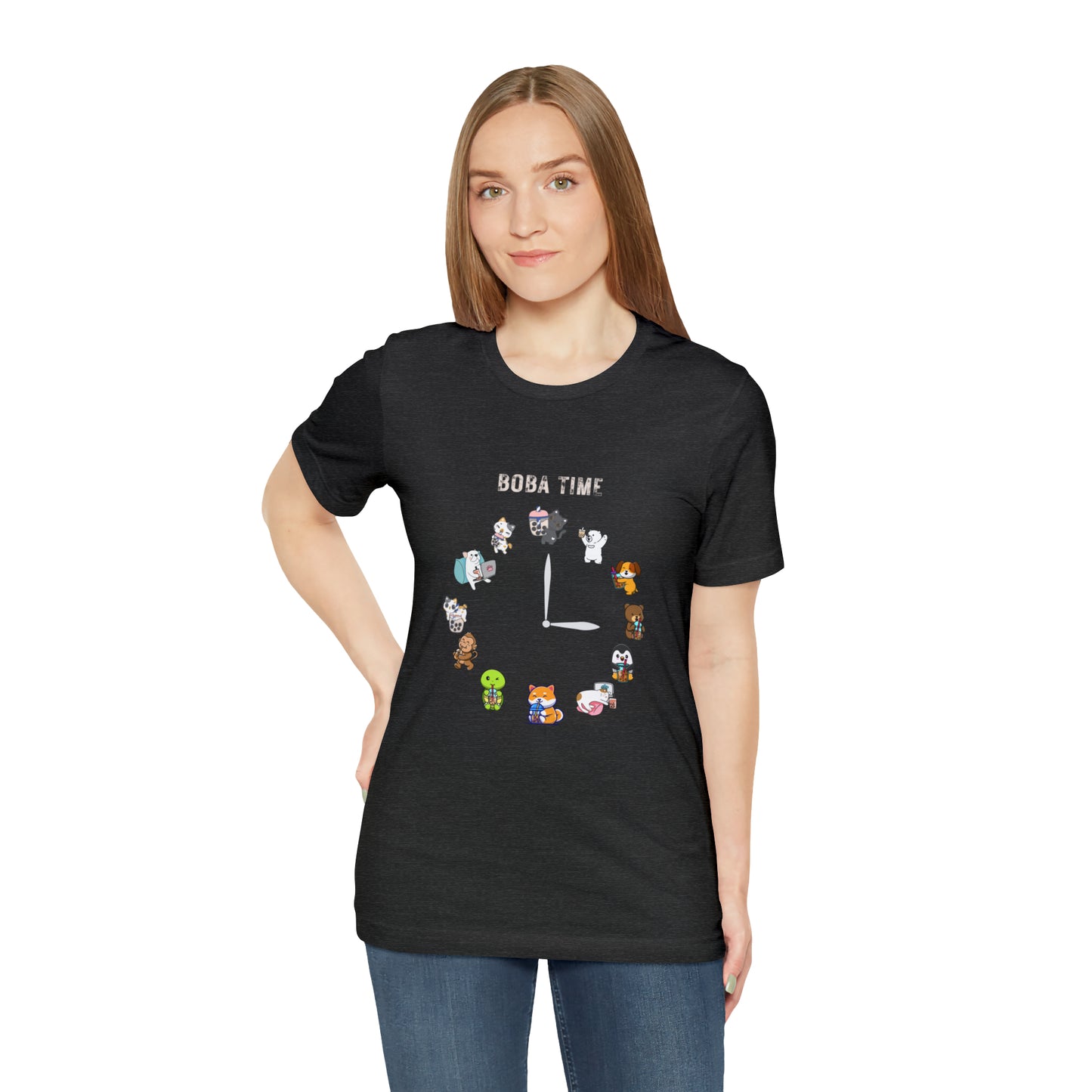 Boba Tea Clock Unisex Jersey Short Sleeve Tee