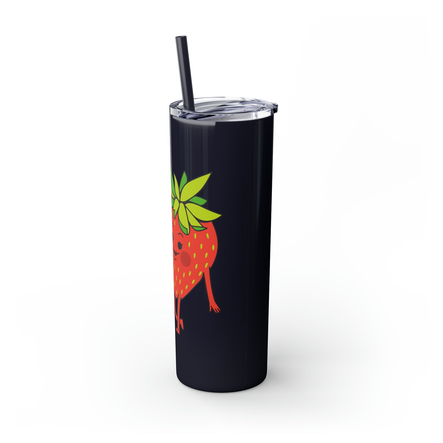 Strawberries Skinny Tumbler with Straw, 20oz