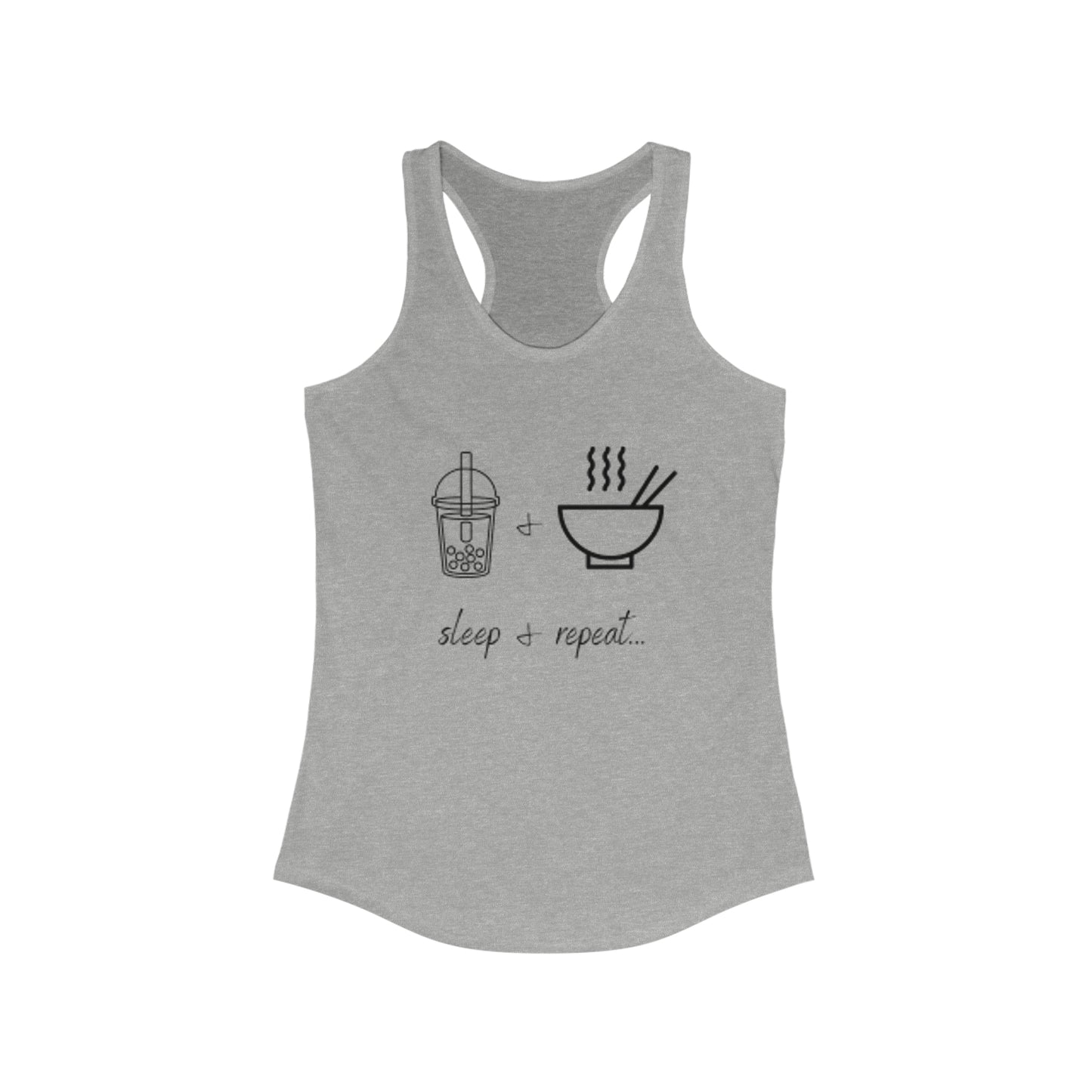 Women Racerback Tank with Boba & Pho Designs