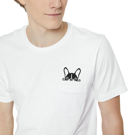 French bulldog Unisex Pocket T-shirt